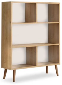 Βιβλιοθήκη μελαμίνης Cube Megapap χρώμα oak 80x24x100εκ. - GP022-0069,2 - GP022-0069,2