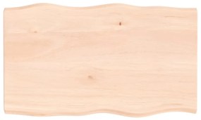 vidaXL Επιφάνεια Τραπεζιού 100x60x(2-4) εκ. Ακατέργ. Μασίφ Ξύλο Δρυός