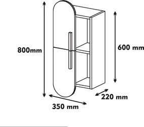 Wall Shelf Rose - Walnut, Cream Walnut
Cream