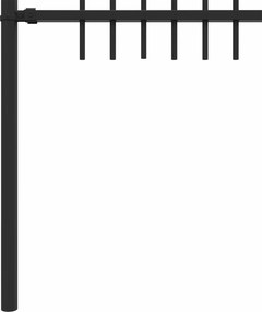 vidaXL Φράχτης Καμάρας με Άκρες Dronten Μαύρο