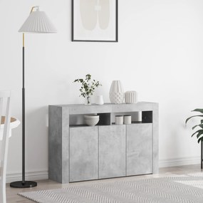 vidaXL Συρτάρι Γκρι από Μηχανικά Ξύλο 116 x 30 x 75 εκ. Ορθογώνιο
