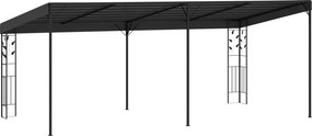vidaXL Κιόσκι Επιτοίχιο Ανθρακί 6 x 3 x 2,5 μ.
