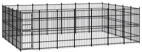 Κλουβί Σκύλου Εξωτερικού Χώρου 32,26 μ² από Ατσάλι - Μαύρο