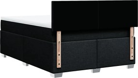 vidaXL Κρεβάτι Boxspring με Στρώμα Μαύρο 160x200 εκ. Υφασμάτινο