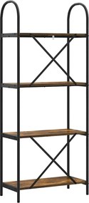 vidaXL Ράφι Βιβλίων 4 επιπέδων 60 x 30 x 146 εκ Επεξεργασμένο ξύλο