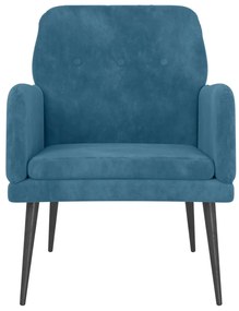 vidaXL Πολυθρόνα Μπλε 62 x 79x 79 εκ. Βελούδινη
