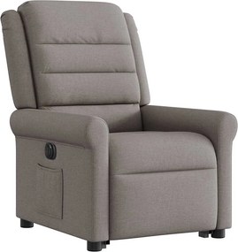 vidaXL Πολυθρόνα Ηλεκτρική Ανακλ.Taupe Υφασμάτινη