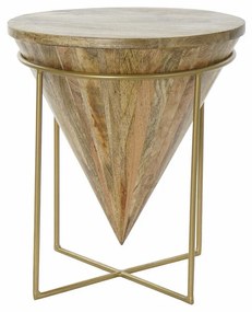 Βοηθητικό Τραπέζι DKD Home Decor Μέταλλο Ξύλο από Μάνγκο (40 x 40 x 45 cm)
