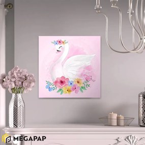 ΠΙΝΑΚΑΣ ΣΕ ΚΑΜΒΑ "BABY SWAN" MEGAPAP ΨΗΦΙΑΚΗΣ ΕΚΤΥΠΩΣΗΣ 40X40X3ΕΚ.