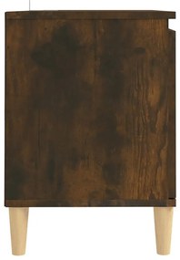 vidaXL Έπιπλο Τηλεόρασης Καπν. Δρυς 103,5x35x50 εκ. Μασίφ Ξύλινα Πόδια