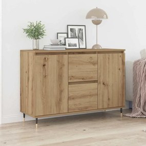 vidaXL Πλαϊνό γραφείο με συρτάρι Artisan Oak 101,5 x 35 x 70 εκ