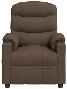 vidaXL Πολυθρόνα Μασάζ Ηλεκτρική Καφέ Υφασμάτινη