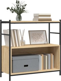 vidaXL Βιβλιοθήκη Sonoma Δρυς 80x30x78,5 εκ. Επεξεργ. Ξύλο / Σίδηρος