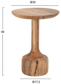 ΣΕΤ 3 ΣΤΡΟΓΓΥΛΑ ΤΡΑΠΕΖΑΚΙΑ ΣΑΛΟΝΙΟΥ GOBLET HM18348 ΞΥΛΟ ΑΚΑΚΙΑΣ Φ50x60Υεκ