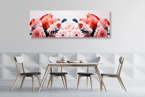 Εικόνα floral σύνθεση με ρομαντική πινελιά - 150x50