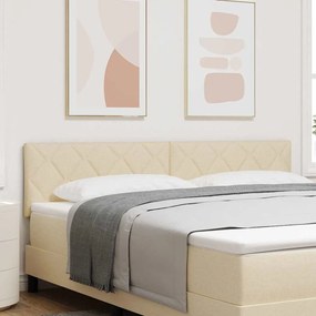 vidaXL LED Κεφαλάρι  Σχεδιασμός Διαμαντιών Κρεμ 180 εκ. Ύφασμα
