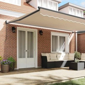 vidaXL Σκηνίτσα Αναδιπλούμενη Μπεζ 500 x 300 εκ Ύφασμα και Μέταλλο