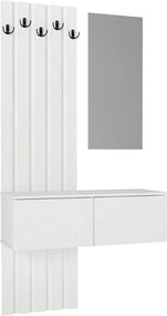 Έπιπλο εισόδου Kanso Megapap χρώμα λευκό 100x35x196,7εκ.