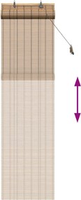 vidaXL Ρόλερ (στόρι) Φύση 40 x 220 cm Μπαμπού
