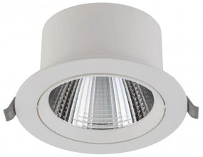 Χωνευτό Φωτιστικό Οροφής Downlight LED 15W Λευκό-Ασημί 3000Κ Egina 10555 Nowodvorski 10555 Λευκό-Ασημί