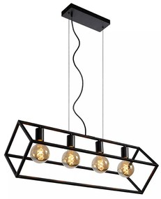 Φωτιστικό Κρεμαστό Lucide 00425-04-30 FABIAN Μαύρο Ματ (Black Mat)