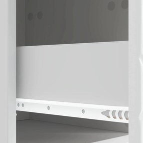 vidaXL Κομοδίνο Λευκό 43 x 34,5 x 48 εκ Επεξεργασμένο Ξύλο