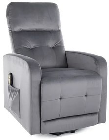 FOTEL ROZKŁADANY OTUS II (FUNKCJA PIONIZACJI) VELVET SZARY BLUVEL 14 DIOMMI-80-3767