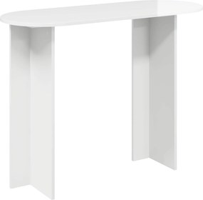 vidaXL Τραπέζι κονσόλας Γυαλιστερό Λευκό 100 x 39,5 x 75 εκ