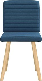 vidaXL Καρέκλες Τραπεζαρίας 2 τεμ. Μπλε Υφασμάτινες