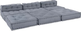 vidaXL Μονάδα Μοντέρνου Καναπέ 4 pcs Γκρι Ύφασμα