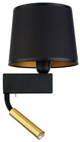 Φωτιστικό Τοίχου - Απλίκα Chillin 8213 1xE27 max 40W &amp; 1xG9 max 10W Black Nowodvorski Metal, Fabric