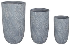 ΣΕΤ 3ΤΜΧ ΓΛΑΣΤΡΕΣ ΚΥΛΙΝΔΡΟΙ ΣΕΙΡΑ GARDENER HM4720 FIBERCLAY-ΧΡΩΜΑ CEMENT Φ44x78.5Υεκ