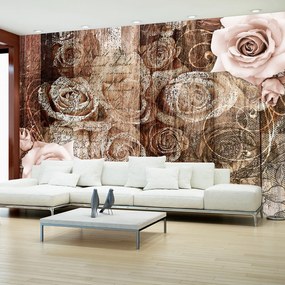 Φωτοταπετσαρία - Old Wood &amp; Roses 350x245