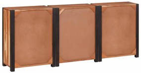 vidaXL Πλαϊνό γραφείο 3 pcs Καφέ 165 x 30 x 75 εκ Μασίφ ξύλο ακακίας