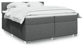 ΚΡΕΒΑΤΙ BOXSPRING ΜΕ ΣΤΡΩΜΑ ΣΚΟΥΡΟ ΓΚΡΙ 200X200 ΕΚ. ΥΦΑΣΜΑΤΙΝΟ 3288296