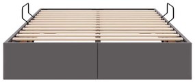 vidaXL Κρεβάτι Αποθήκης με στρώμα Γκρι 120 x 200 cm Τεχνητό δέρμα