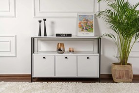 Μπουφές Λευκό / Μαύρο SOLACE 120x29,5x77