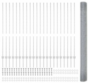 vidaXL Τεντώτο με στήριγμα Ασημί