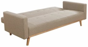 Καναπές κρεβάτι Mesa 187, Αριθμός θέσεων: 3, Καφέ, Καπουτσίνο, 83x200x94cm, Πόδια: Ξύλο | Epipla1.gr