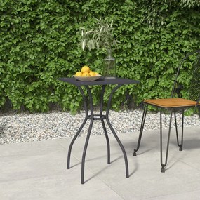 Τραπέζι Κήπου Ανθρακί με Πλέγμα 50x50x7 εκ. Ατσάλινο - Ανθρακί