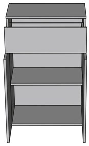Μπουφές NERIA Artizan Oak/Ανθρακί 60x95.5x32cm