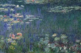 Monet, Claude - Εκτύπωση έργου τέχνης Waterlilies: Green Reflections, 1914-18, (40 x 26.7 cm)