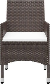 vidaXL Σετ Τραπεζαρίας Κήπου 5 Τεμαχίων Καφέ