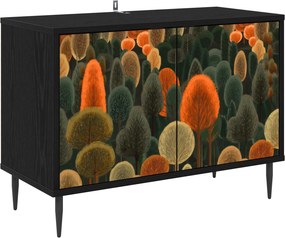 vidaXL Ντουλάπι TV ZAANDAM 69 x 33 x 50,5 εκ. Μαύρη Δρυς
