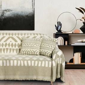 Ριχτάρι Chenille Τριθέσιος 180x300εκ. Throws Line 0276 Κρεμ-Taupe Das Home