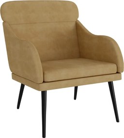 vidaXL Πολυθρόνα Καφέ 63x76x80 εκ. Βελούδινη