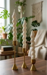 Stewehome Ιταλικό σπιράλ κερί 18 cm σετ 3 τεμαχίων