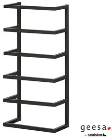 Geesa NEMOX Επίτοιχη ραφιέρα πετσετών 24x12 x48εκ Black Matt