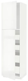 METOD/MAXIMERA ψηλό ντουλάπι με 2 πόρτες/4 συρτάρια, 60x60x220 cm 094.597.01