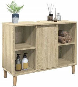 vidaXL Ντουλάπι Μπάνιου Sonoma Δρυς 80 x 33 x 60 εκ. από Επεξεργ. Ξύλο